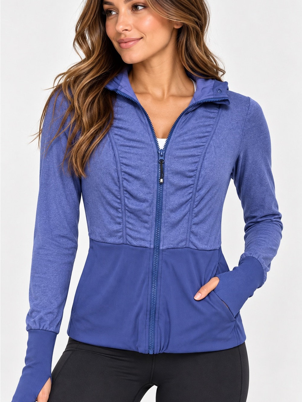 lululemon athletica Periwinkle Zip-Up Bomber Jacket